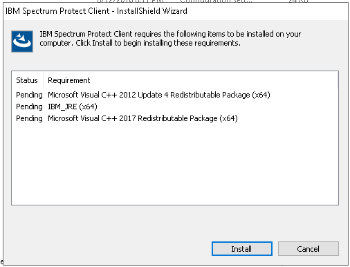 Spectrum Protect Backup-Archive Client - InstallShield Wizard